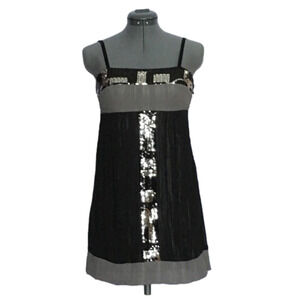 𝅺hype Black and Gray Bling Cocktail Dress, Size 4
